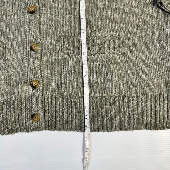 Ella Moss Cardigan Sweater Large Olive Green Minimalist Cozy Casual Layering - Picture 13 of 16